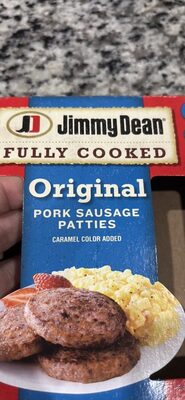 Fully cooked original pork sausage patties count