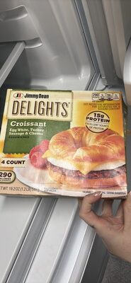 Croissant Egg White, Turkey Sausage & Cheese Sandwiches