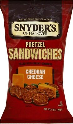 Cheddar cheese pretzel sandwiches