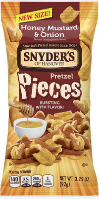 Snyder's pieces honey mustard & onion flavored