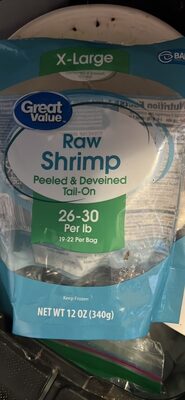 Raw Shrimp Peeled & Deveined Tail-On