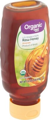 Organic strained raw honey
