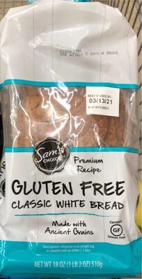 Glutne free classic white bread