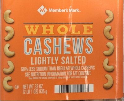 Lightly salted whole cashews
