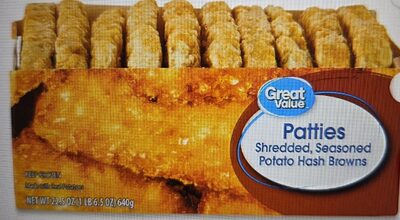 Patties Shredded, Seasoned Potato Hash Browns