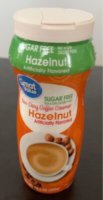 Sugar free Non-Dairy Coffee Creamer Hazelnut