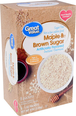 Sugar Free Instant Oatmeal, Maple & Brown Sugar