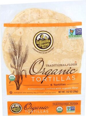 organic traditional flour tortillas