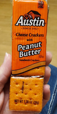 Peanut Butter on Cheese Sandwich Crackers