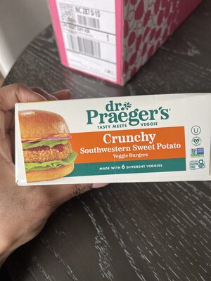 Dr.Praeger’s tasty meets veggie Crunchy Southwestern Sweet Potato Veggie Burgers
