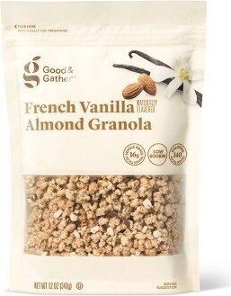 French vanilla flavored almond granola