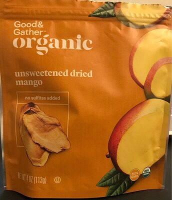 Unsweetened dried mango, unsweetened