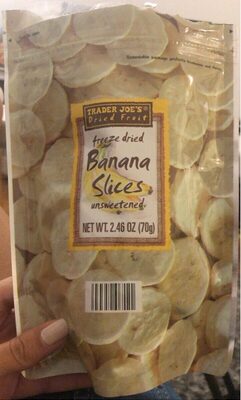 Freeze dried banana slices