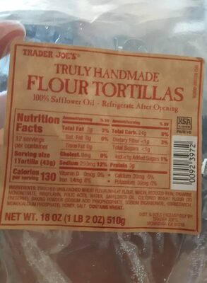 Truly Handmade flour tortillas