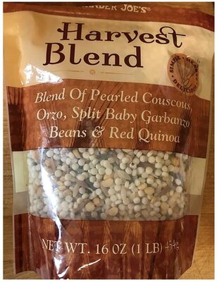 Harvest Blend Blend Of Pearled Couscous Orzo, Split Baby Garbanzo Beans & Red Quinoa