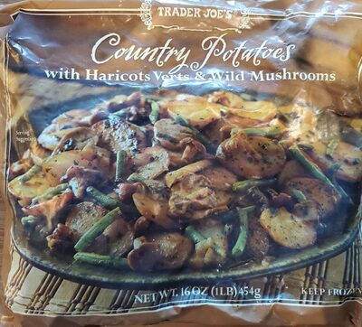 Country potatoes with haricots verts and wild mushrooms