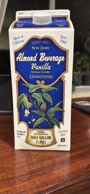 Almond Beverage Vanilla Unsweetened