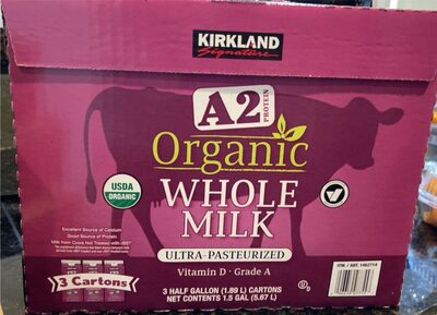 Organic whole milk A2 protein