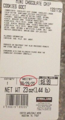 Mini chocolate chip cookies