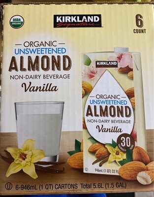Organic Unsweetened Almond Non-Dairy Beverage, Vanilla