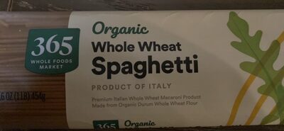 Organic Whole Wheat Spaghetti