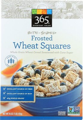 Frosted wheat squares bite sized