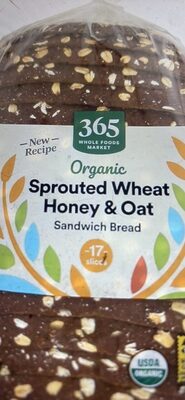 Organic Sprouted Wheat Honey & Oat Sandwich Bread