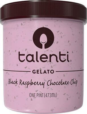 Gelato black raspberry chocolate chip gluten free