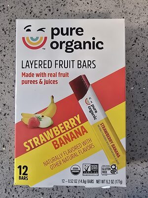 Strawberry Banana Layered Fruit Bars
