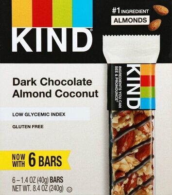 Dark Chocolate Almond Coconut Bars