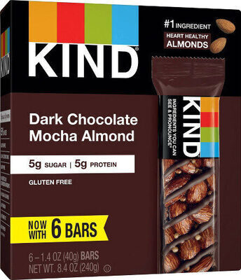 Dark chocolate mocha almond bars