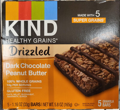 Kind Healthy Grains Drizzled Dark Chocolate Peanut Butter