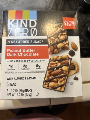 Kind Zero Peanut Butter Dark Chocolate