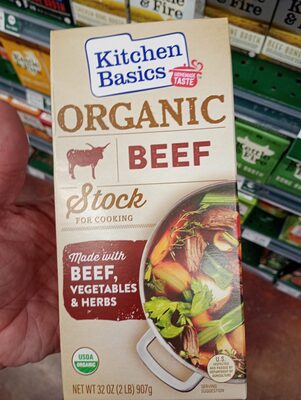 Organic stock for cooking, beef