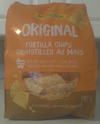 Garden fresh gourmet, kettle style salted tortilla chips, original, original