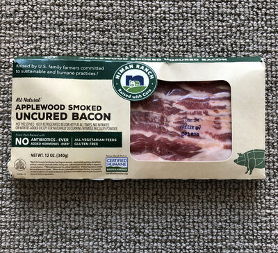Niman ranch, uncured bacon, applewood smoked, center cut