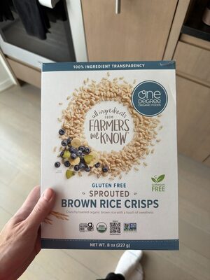 One cereal rice crisp brown