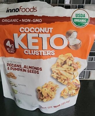 Organic Coconut Keto Clusters With Pecans, Almonds & Pumpkin Seeds