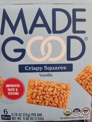 Organic Vanilla Crispy Rice Squares