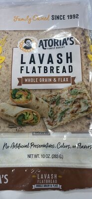 LAVASH FLATBREAD WHOLE GRAIN & FLAX