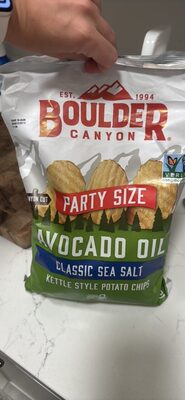 Avocado Oil Classic Sea Salt Kettle Style Potato Chips