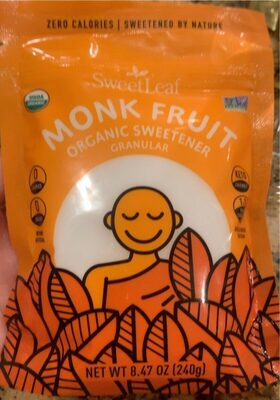 Monk Fruit Organic Sweetener Granular Pouches