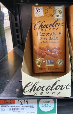 Almonds & sea salt in dark chocolate