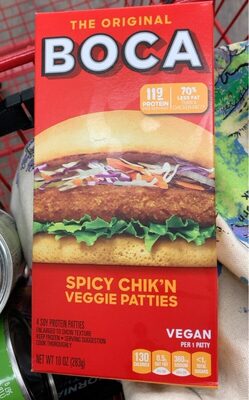 Boca spicy chik’n veggie patties
