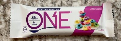 Fruity cereal flavored protein bar