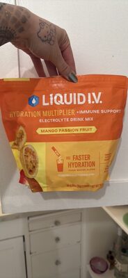 HYDRATION MULTIPLIER + IMMUNE SUPPORT ELECTROLYTE DRINK MIX MANGO PASSION FRUIT