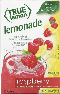 Raspberry lemonade packets in each box
