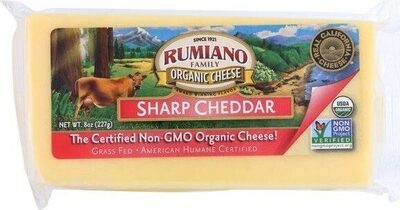 Rumiano Family Organic Sharp Cheddar - Bar