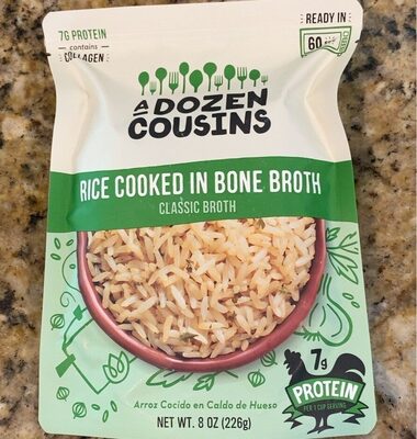 Rice cooked in bone broth