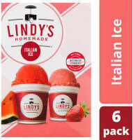 Homemade, Premium Italian Ice, Strawberry & Watermelon